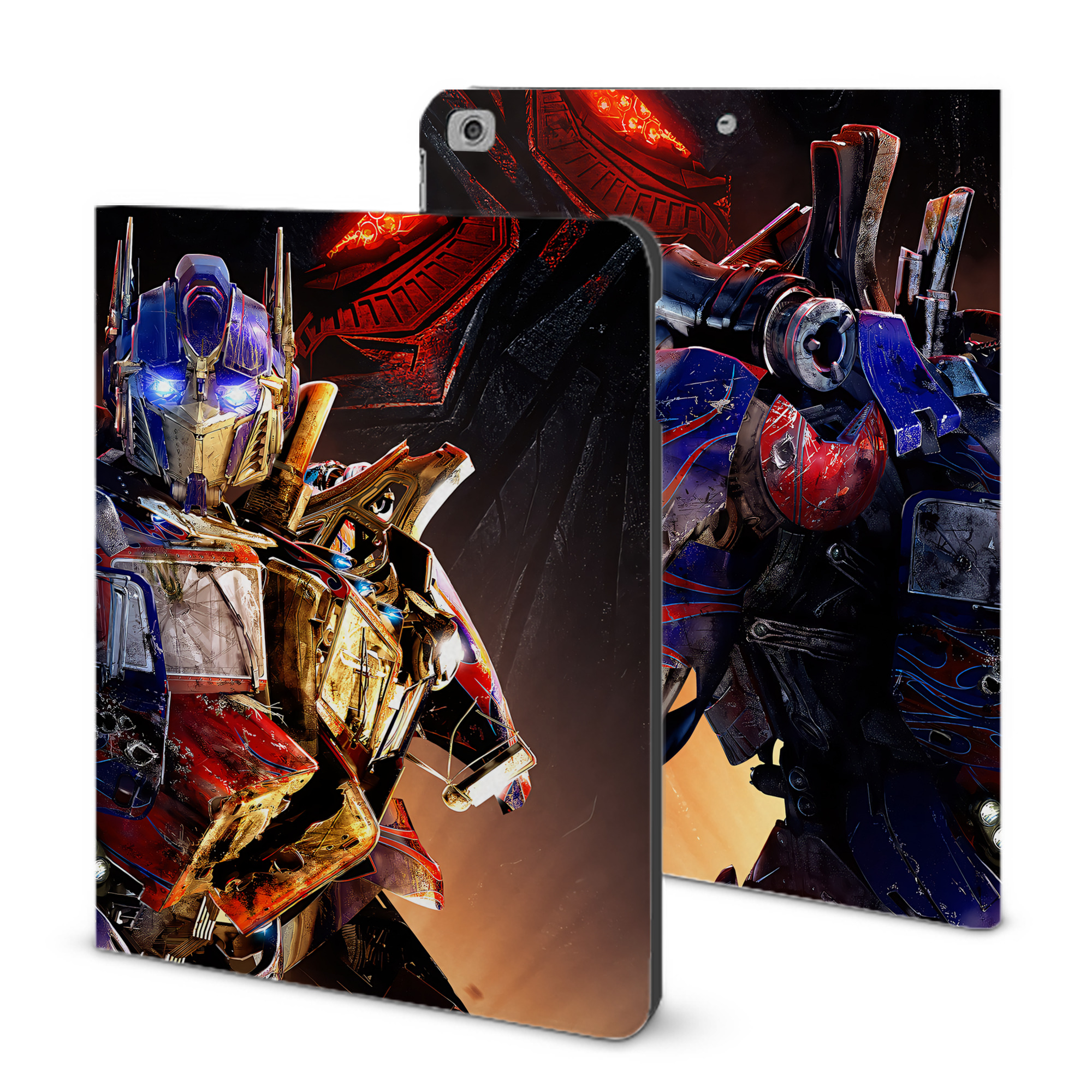 （画像用） Transformers トランスフォーマー IPad ケース ブック型 PUレザー TPU 耐衝撃 軽量 薄型 ペン収納なし 全面保護 IPad 各モデル対応